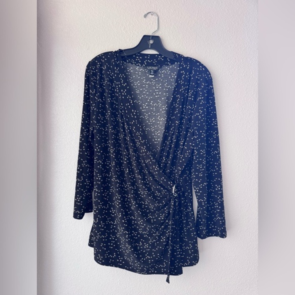 Ralph Lauren Ditzy Wrap Black Shirt XXL